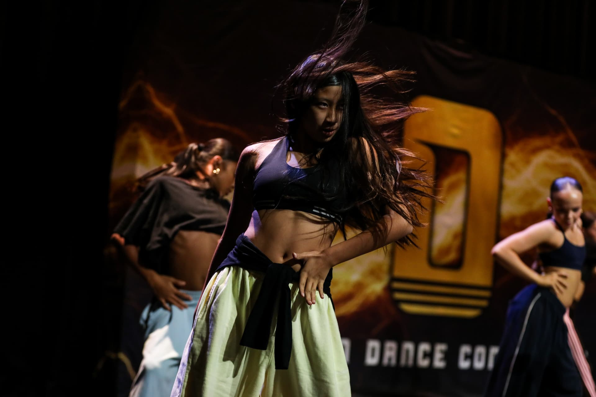 Dancers auditioning on stage at Origin